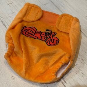Harley-Davidson Orange Motorcycle Diaper Cover